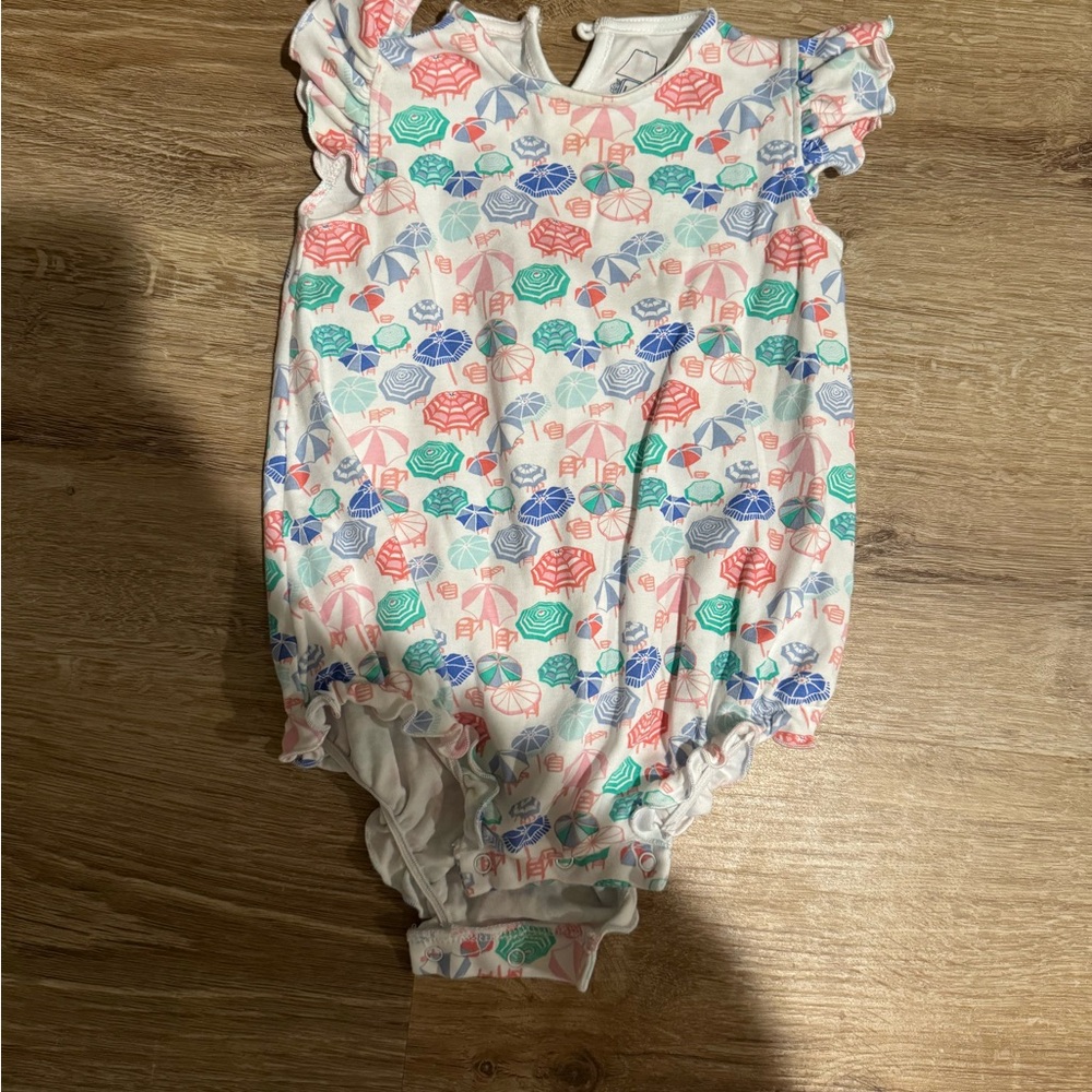 Boutique Summer Umbrella Ruffled Baby Romper 6-9 mo